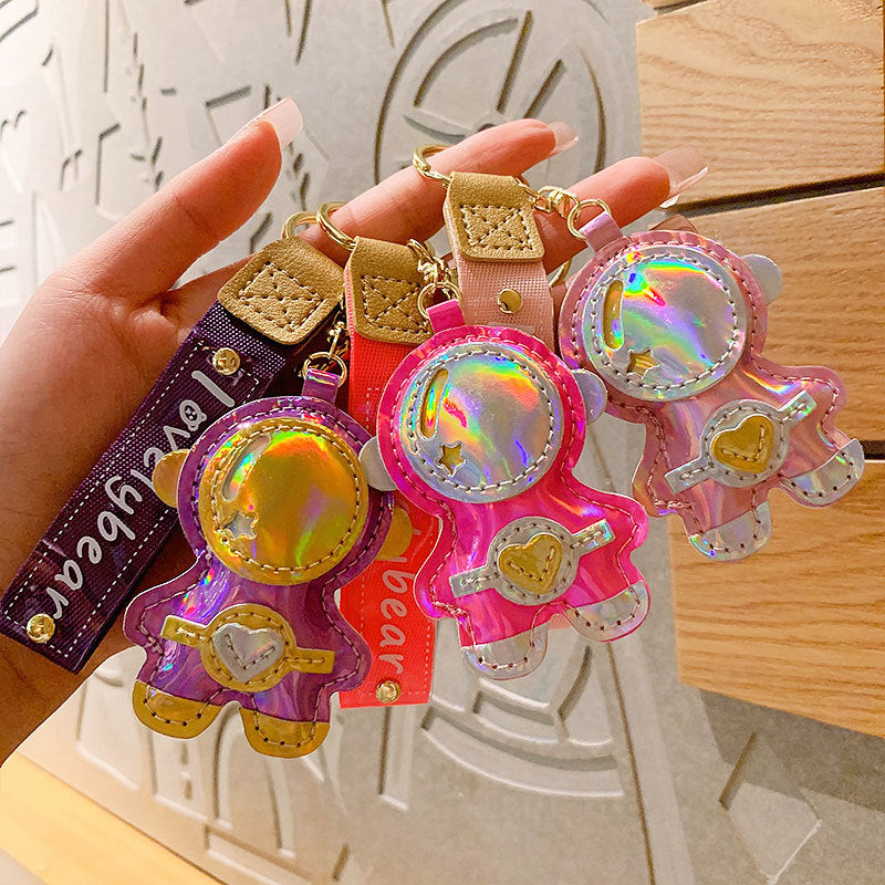 Wholesale Leather Cartoon Astronaut Keys